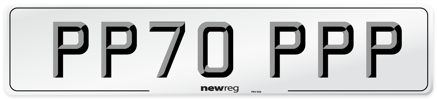 PP70 PPP Number Plate from New Reg